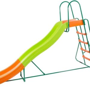 PLATPORTS Home Playground Equipment: 10′ Indoor/Outdoor Wavy Slide, Ages 3 to 10, 2024 Toy