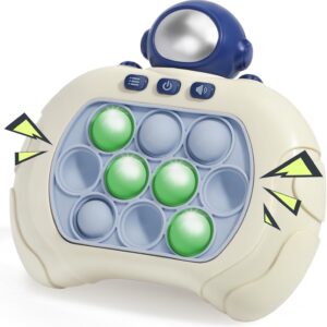 Quick Push Sensory Fidget Toys for Kids Adults, Handheld Puzzle Game, Fast Push Travel Toys, Xmas Birthday Gift for Boys Girls (Astronaut Green Light)