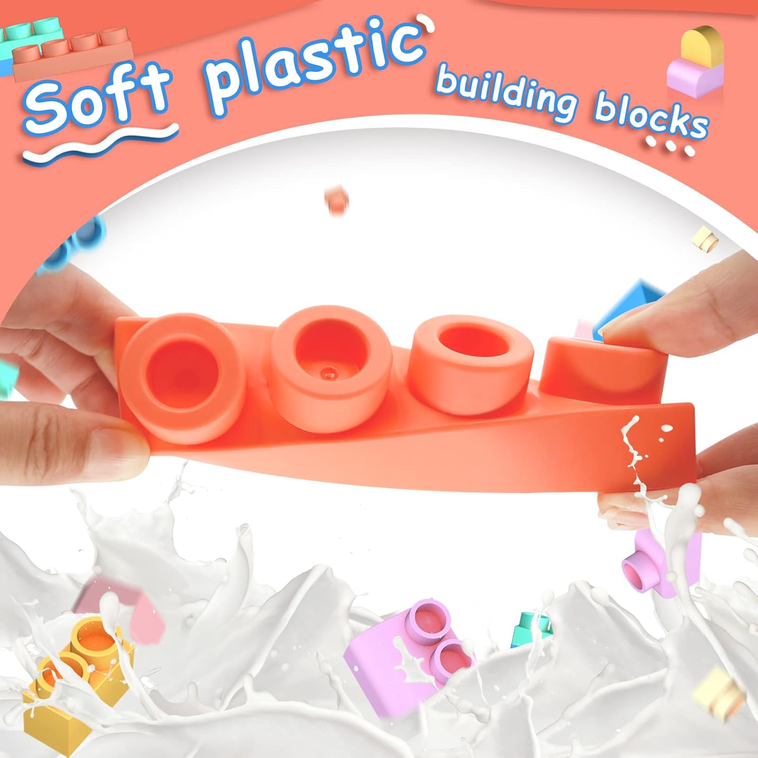 Top STEM Soft Building Block Sets for Kids Aged 18 months to 6 years old.Mega Building Blocks for preschool.Large Construction Block Toys for Toddler to Improve Imagination、Creativity、Hands-on Ability - Image 3