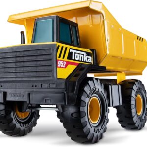 Tonka Steel Classics Mighty Dump Truck – Made with Steel & Sturdy Plastic, Yellow Toy Construction Truck, Boys and Girls, Kids, Toddlers, Ages 3+