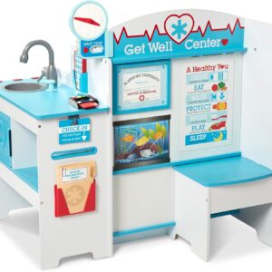 Melissa & Doug Wooden Get Well Doctor Activity Center – Waiting Room, Exam Room, Check-In Area – FSC Certified