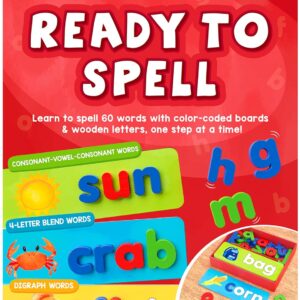 Skillmatics Preschool Learning Activity – Ready to Spell, Stage-Based Learning to Improve Vocabulary & Spelling, Educational Toy, Gifts for Boys & Girls Ages 4, 5, 6, 7