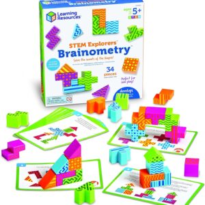 Learning Resources STEM Explorers Brainometry – 34 Pieces, Ages 5+ STEM Toys for Kids, Brain Teaser Toys and Games, Kindergarten Games,Back to School