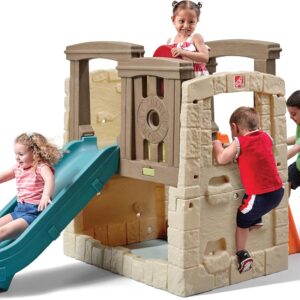 Step2 Woodland Climber II Kids Playset, Ages 2 –6 Years Old, Toddler Slide and Climbing Wall, Outdoor Playground for Backyard, Sturdy Plastic Frame, Easy Set Up