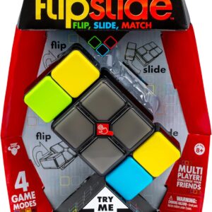 Flipslide Game – Electronic Handheld Game | Addictive Multiplayer Puzzle Game of Skill | Flip, Slide & Match Colors to Beat the Clock | 4 Thrilling Game Modes | Ages 8+ | Includes Batteries