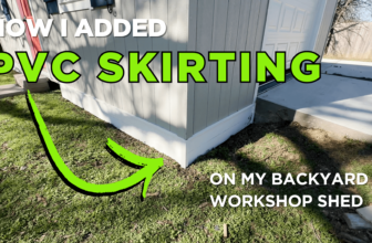 The Finished Workshop Skirting (Using PVC Boards)