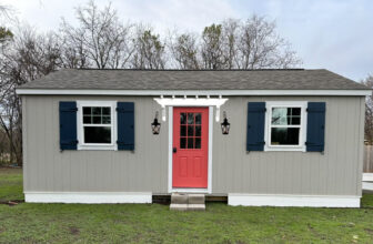 Adding Dimension To The Workshop Door – Pergola Or Awning? (Two Options, Four Versions)