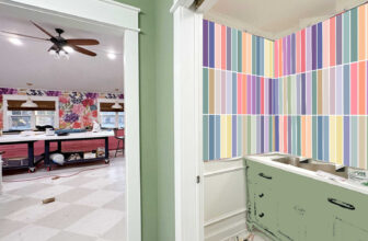 Studio Bathroom Progress (Plus, Testing Out Three New Wall Designs)