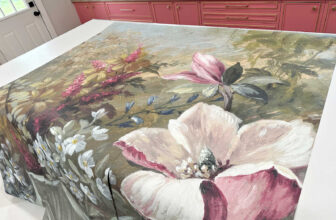 One Option For Using The Leftover Floral Wall Mural
