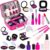 Tepsmigo Pretend Makeup Kit for Girls, Kids Pretend Play Makeup Set – with Cosmetic Bag for Birthday Christmas, Toy Makeup Set for Toddler, Little Girls Age 3+(Not Real Makeup)